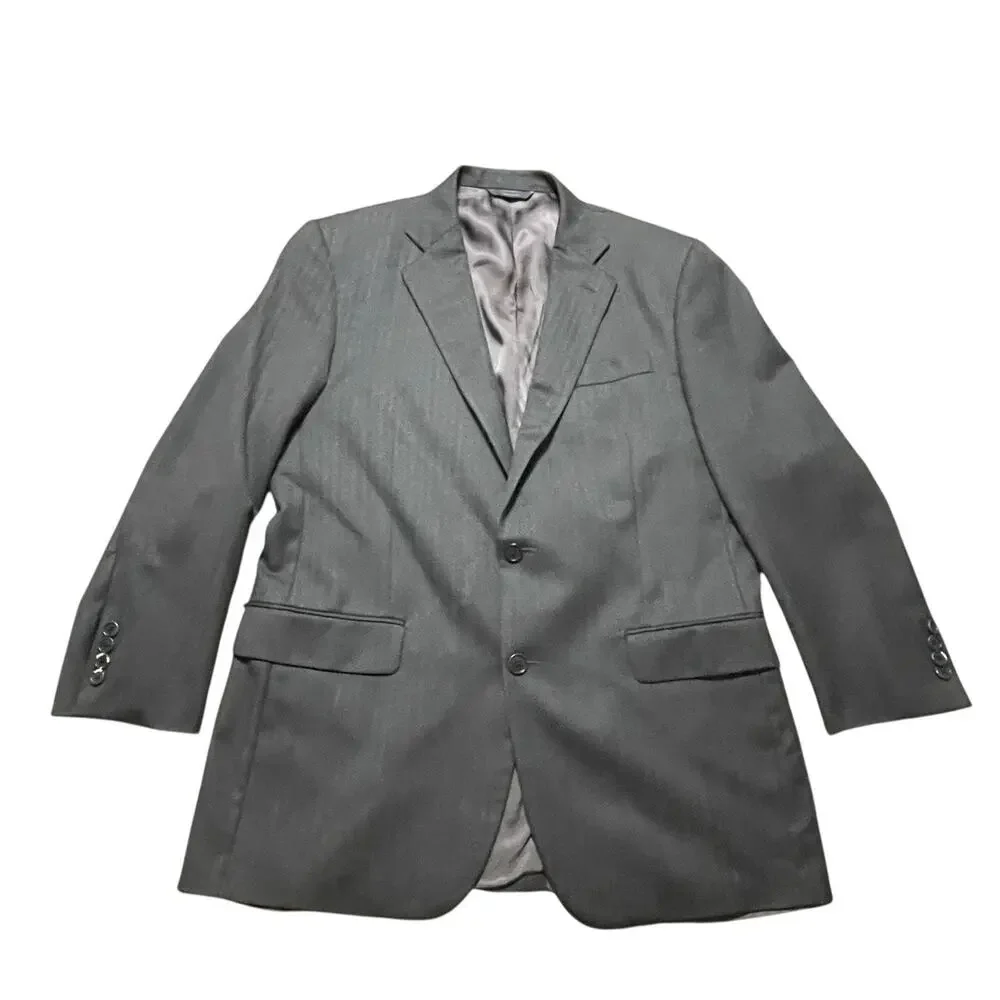 Brooks Brothers Saxxon Suit Mens 44 S Gray Madison 1818 2pc Pants 32x27.5 USA